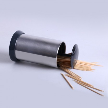 Meidong Toothpick Holder Cotton Swab Dispenser Creative Coffee Cup Hidden Pressure Automatic Pop-up Design Organizer for Home Office Cafe Restaurant Hotel Decoration 